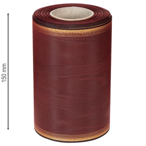 Ruban couronne Moiré 150mm Décoration ruban taffetas Bordeaux | Floristik24.fr
