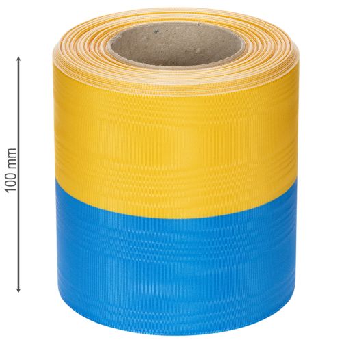 Article Ruban moiré bleu et jaune en forme de couronne, 100 mm, ruban national, ruban de club, ruban décoratif, ruban de deuil festif, acétate