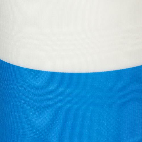 Ruban décoratif en taffetas bleu et blanc à motif couronne, 100 mm | Floristik24.fr