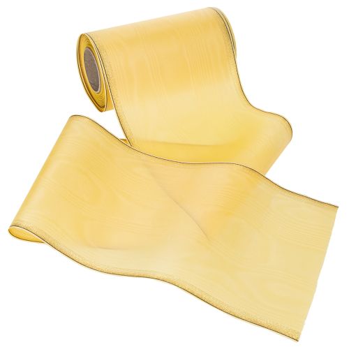 Article Ruban moiré jaune pour couronne, 175 mm, 25 m