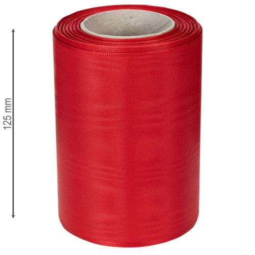 Article Ruban rouge pour couronne 125 mm x 25 m - Ruban pour compositions florales funéraires, lettrage et décoration