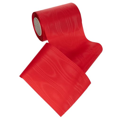 Article Ruban rouge pour couronne 125 mm x 25 m - Ruban pour compositions florales funéraires, lettrage et décoration