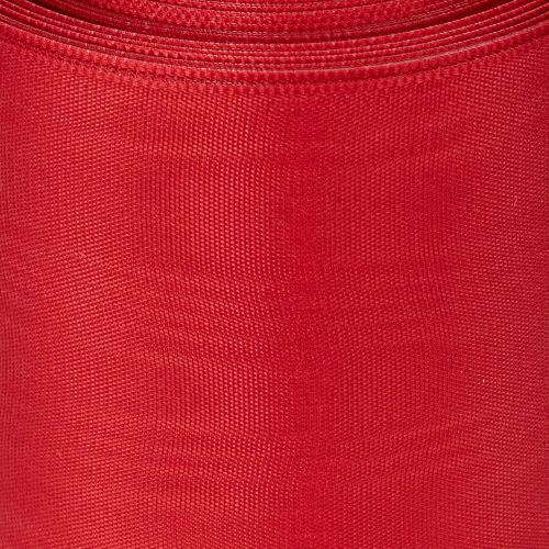 Article Ruban rouge pour couronne 75 mm x 25 m - Décoration florale funéraire, ruban résistant pour lettrage