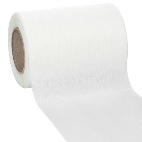 Ruban blanc pour couronne, 125 mm, 25 m, ruban décoratif pour cérémonie funéraire et décoration de tombe acheter | Floristik24.fr