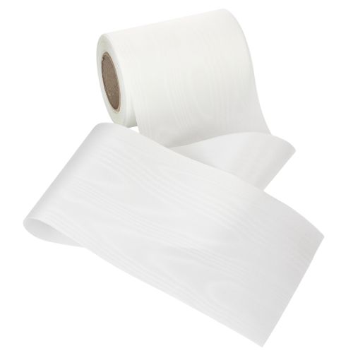 Ruban blanc pour couronne, 125 mm, 25 m, ruban décoratif pour cérémonie funéraire et décoration de tombe | Floristik24.fr