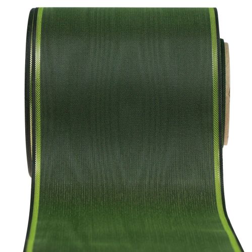 Floristik24 Ruban de couronne ruban moiré ruban de couronne vert or 100mm 25m