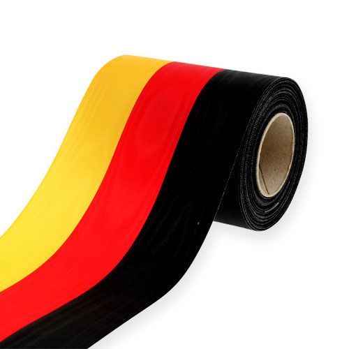 Bandes couronne Moiré noir-rouge-or 125 mm