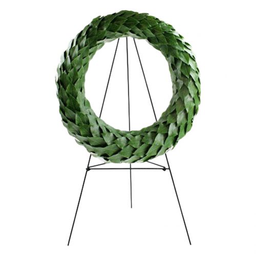 Floristik24 Porte-couronne peint vert foncé 65,5cm