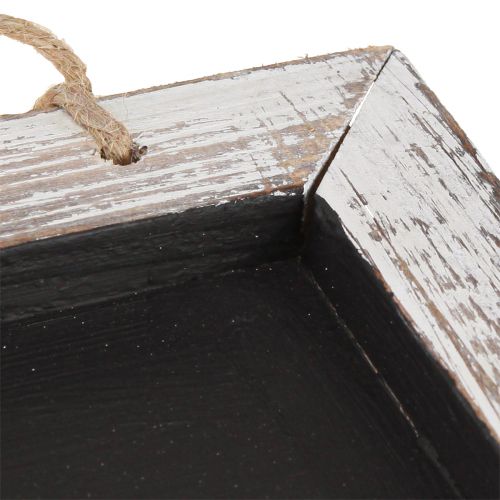 Article Tableau à suspendre vintage noir blanc 24,5×20cm 2pcs