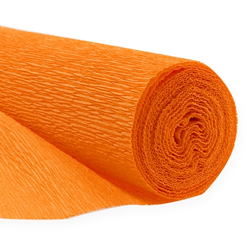 Article Papier crêpe fleuriste Orange 50x250cm