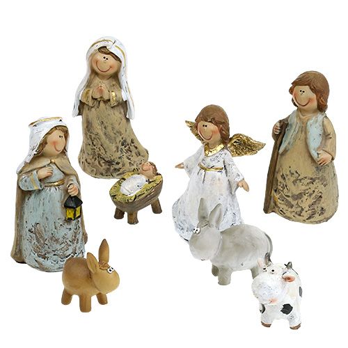 Figurines de la Nativité mix 4cm -11cm 8pcs
