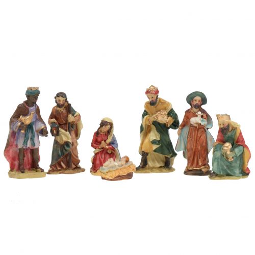 Figurines de la Nativité peintes à la main 2cm - 9cm 7pcs
