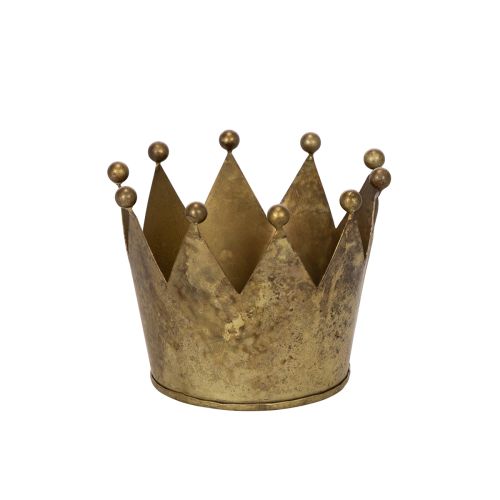 Couronne décorative en métal doré 11cm pour table et Noël