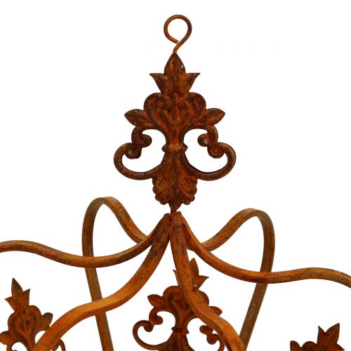 Floristik24 Couronne rouillée Ø 17,5 cm H. 22,5 cm
