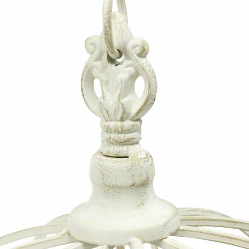 Floristik24 Couronne décorative avec crochet à suspendre blanc Ø29cm