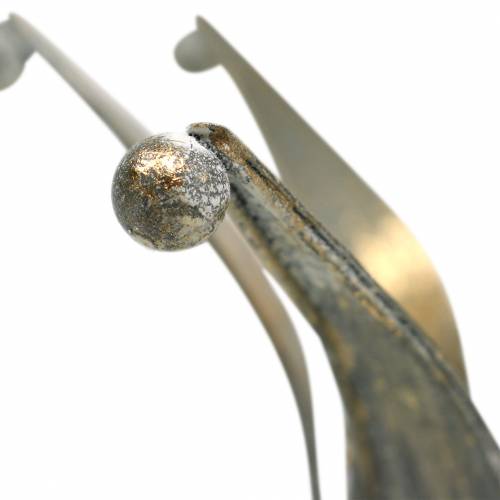 Floristik24 Couronne métal doré aspect antique Ø13.5/17.5cm lot de 2