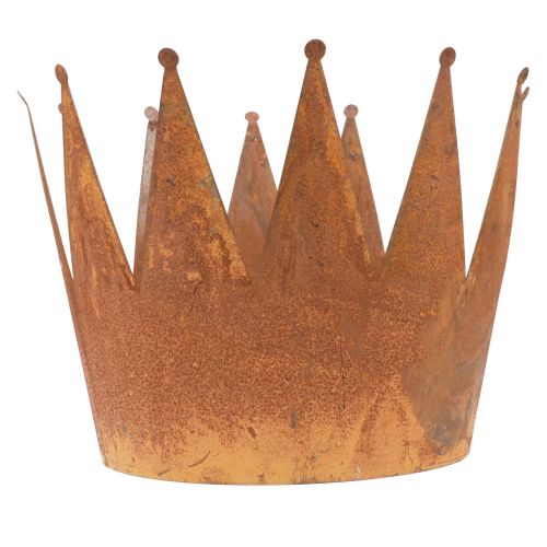 Floristik24 Cache-pot rouille bol décoratif couronne décorative en métal vintage Ø30cm