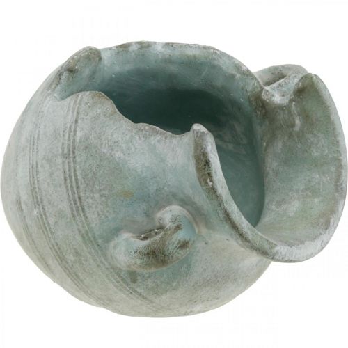 Floristik24 Pichet déco cassé, jardinière, déco béton aspect antique L23cm