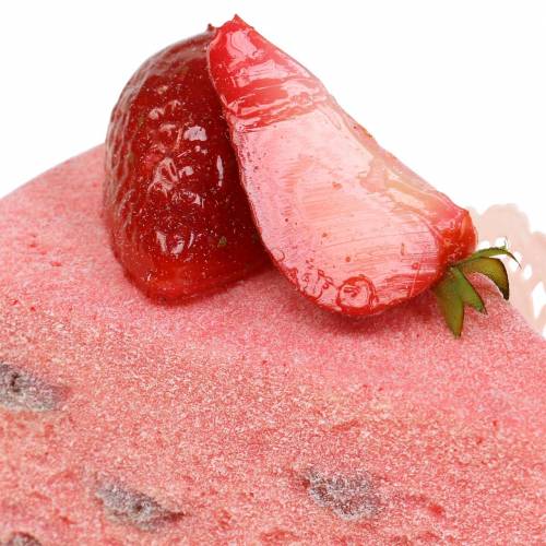 Floristik24 Piece of cake fraise artificielle 10cm