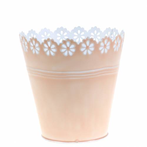 Floristik24 Pot de fleur ornement de fleur rose Ø12,5cm H13,5cm