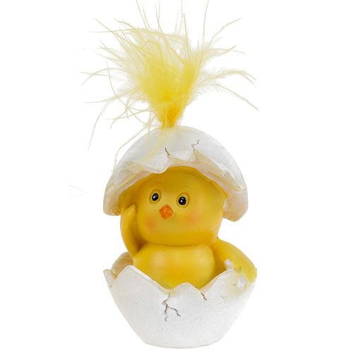 Floristik24 Poussins jaunes dans l’œuf 8 – 12 cm 4 p.