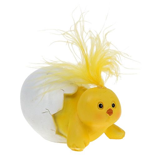 Floristik24 Poussins jaunes dans l’œuf 8 – 12 cm 4 p.