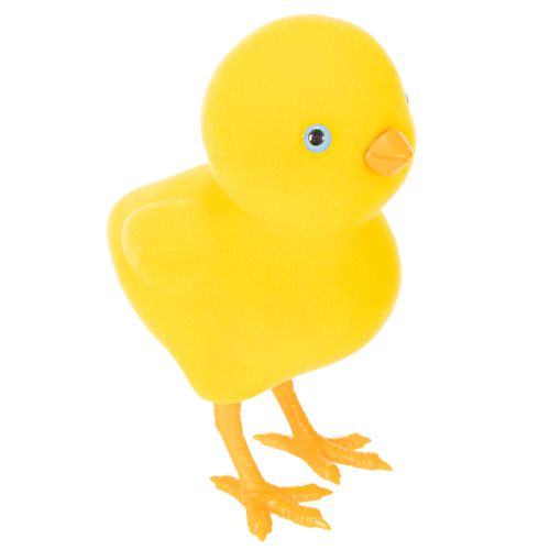 Floristik24 Décoration poussins pour Pâques, décoration de table, décoration réutilisable pour le salon, 16 cm, lot de 2