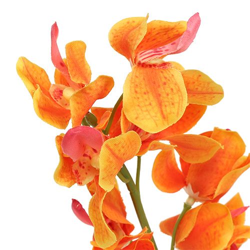 Article Orchidée artificielle Mokara Orange 50cm 6pcs