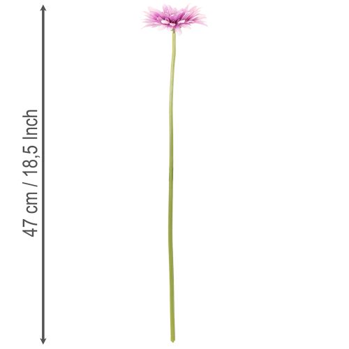 Fleurs artificielles Gerbera violet 47 cm - Lot de 6 | Floristik24.fr