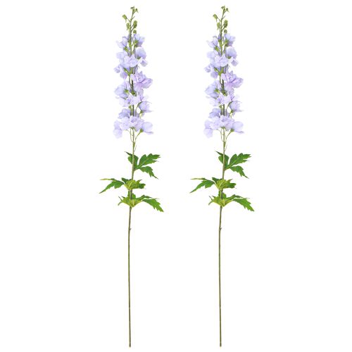 Article Fleurs artificielles Delphinium violet clair sur tige 90 cm 2 pièces