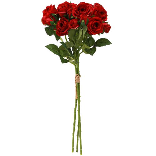 Article Roses Artificielles Décoratives Rouge Vif Ø4cm L45cm 3 pcs