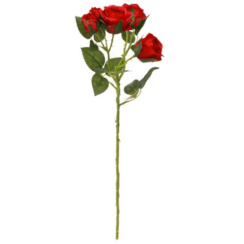 Article Roses Artificielles Décoratives Rouge Vif Ø4cm L45cm 3 pcs
