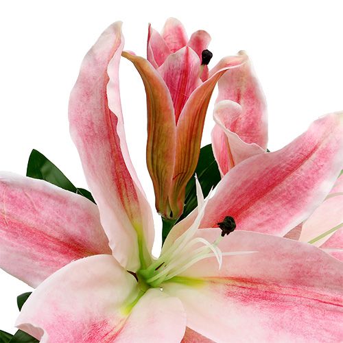 Floristik24 Lys artificiel fuchsia avec effet Real Touch 100 cm