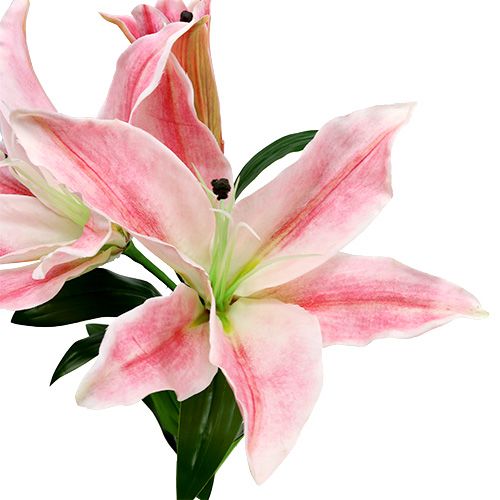 Floristik24 Lys artificiel fuchsia avec effet Real Touch 100 cm