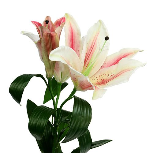 Floristik24 Lys artificiel rose avec véritable toucher 100cm