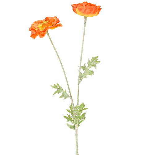 Article Coquelicots artificiels Fleurs d&#39;été Orange Ø7cm L78cm 3pcs