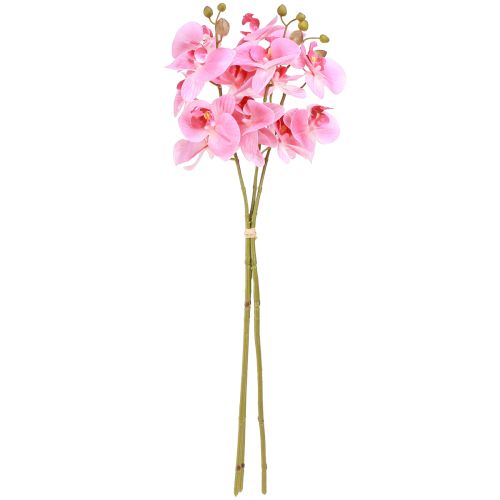 Article Orchidées artificielles roses, fleurs artificielles comme de vraies 56 cm, 3 pièces