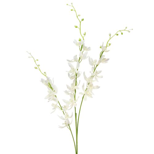 Branche d&#39;orchidée artificielle Fleurs blanches crème L90cm 2pcs