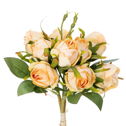 Floristik24 Bouquet de roses artificielles, décoration réaliste pour le salon, 31 cm, 3 pièces
