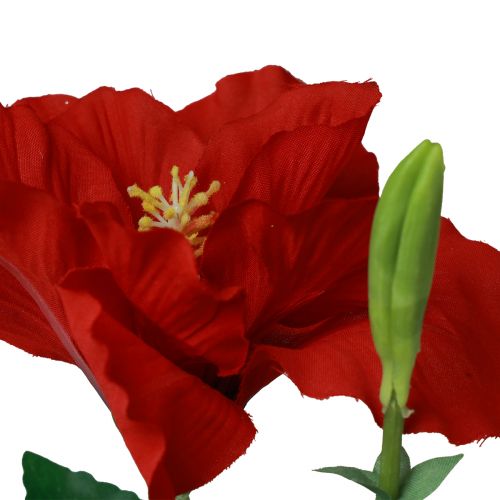 Article Fleurs artificielles Hibiscus rouge 62cm