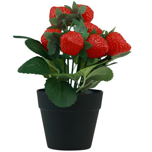 Fraisier artificiel en pot plante artificielle 19cm