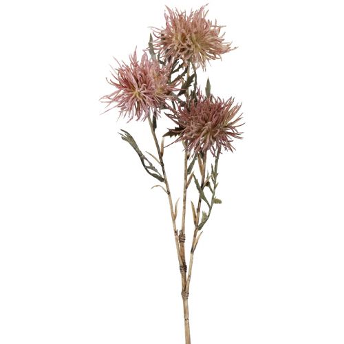 Article Centaurée artificielle fleurs artificielles automne 3 fleurs lilas 48cm