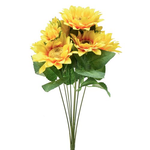 Article Bouquet de tournesol artificiel jaune 45 cm