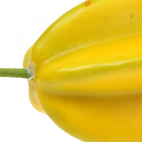 Floristik24 Fruit carambole artificiel fruit déco fruit artificiel Ø7.5cm 10.5cm