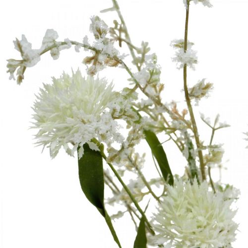Floristik24 Fleur de prairie artificielle Bouquet de fleurs en soie blanche Fleurs artificielles