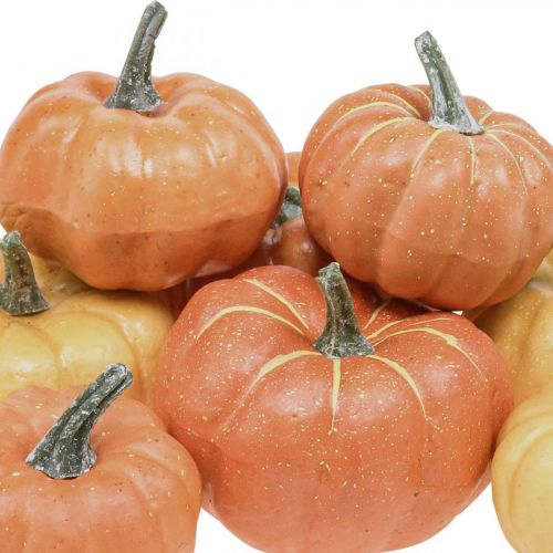 Floristik24 Citrouille Artificielle Orange Ø6-8cm 8pcs
