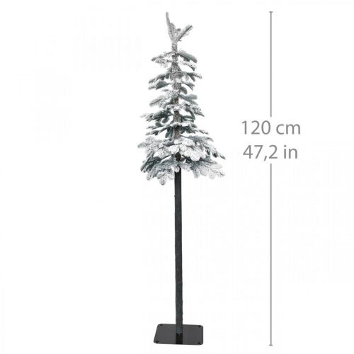 Article Sapin de Noël artificiel décoration enneigée 120cm