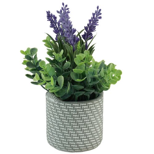 Floristik24 Lavande artificielle en pot céramique violet vert H22cm