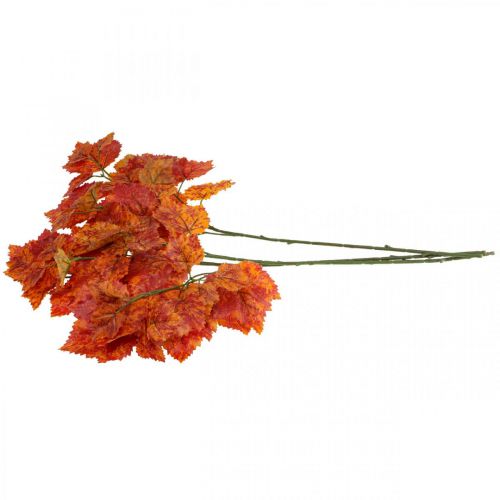Article Feuilles de Vigne Artificielles Plantes Artificielles Rouge Orange Vert 63cm 3pcs
