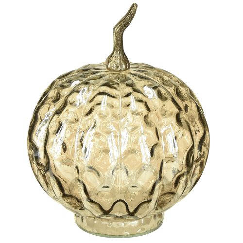 Floristik24 Décoration citrouille en verre, décoration de table citrouille en verre, automne Ø14cm H19cm